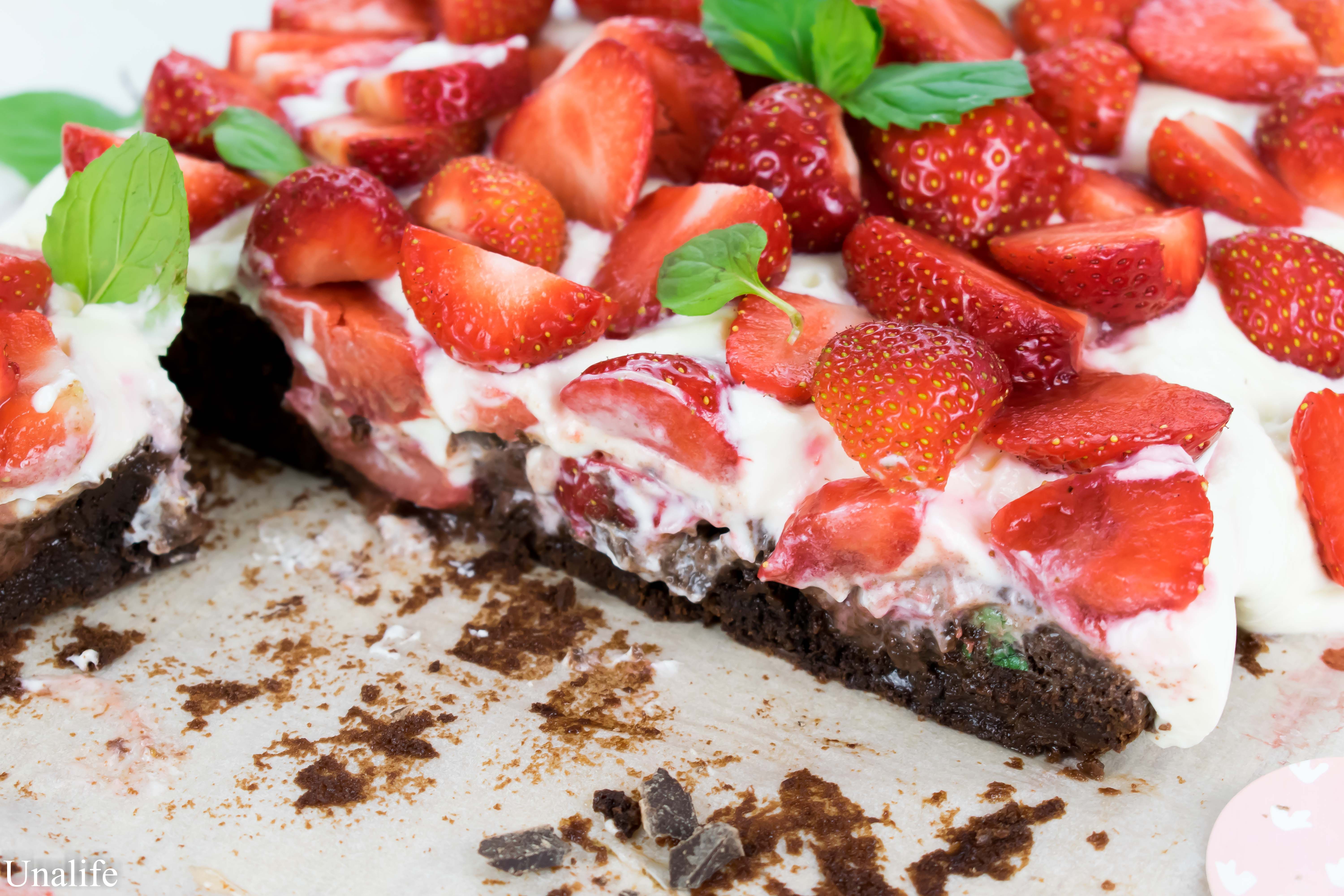 &amp;quot;DOUBLE CHOCOLATE&amp;quot; Brownie mit Erdbeeren - Unalife